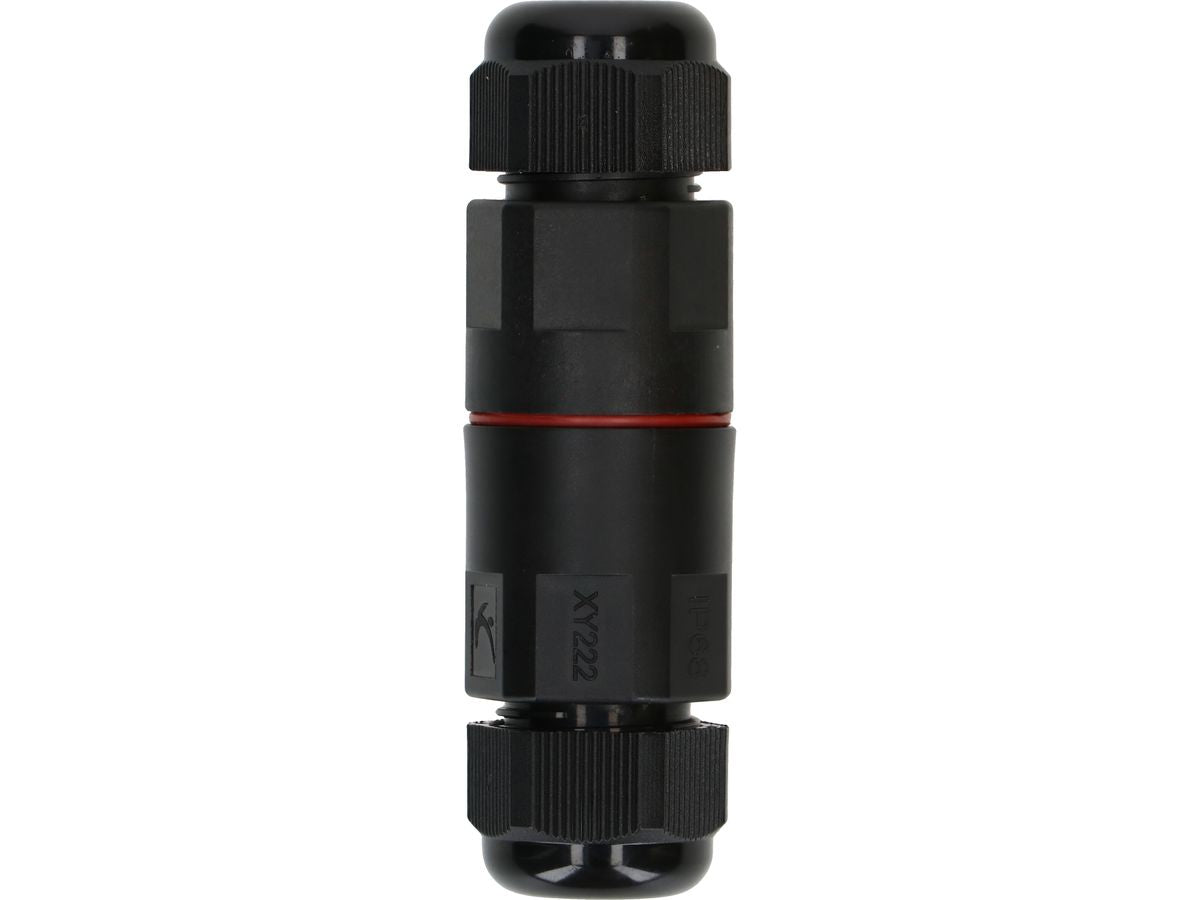 Max Hauri AG Max Hauri Kabelverbinder, IP68, 3-polig, 16 A, 250 V, Schraubklemme, 91×30 mm – schwarz