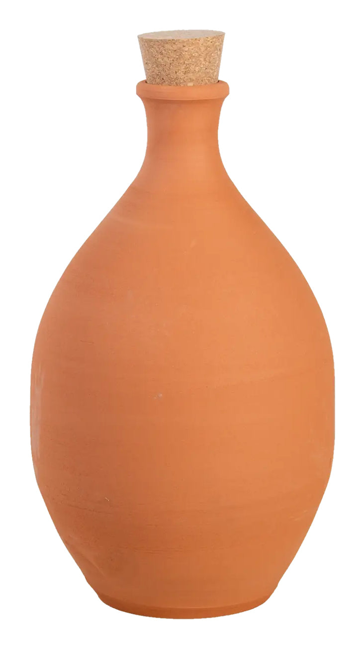 Esschert Design Olla L Bewässerungssystem – Ø 18,6 × 32 cm – Terrakotta & Kork, Orange