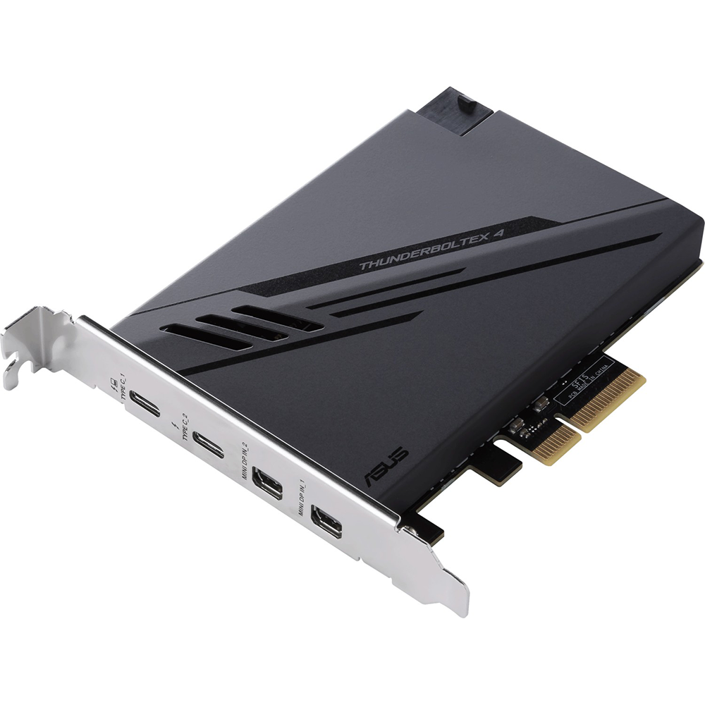 ASUS ThunderboltEX 4 PCIe 3.0 x4 – Thunderbolt 4, 40 Gbit/s, 2× USB‑C, 8K (7680 × 4320), für Windows 10 x64