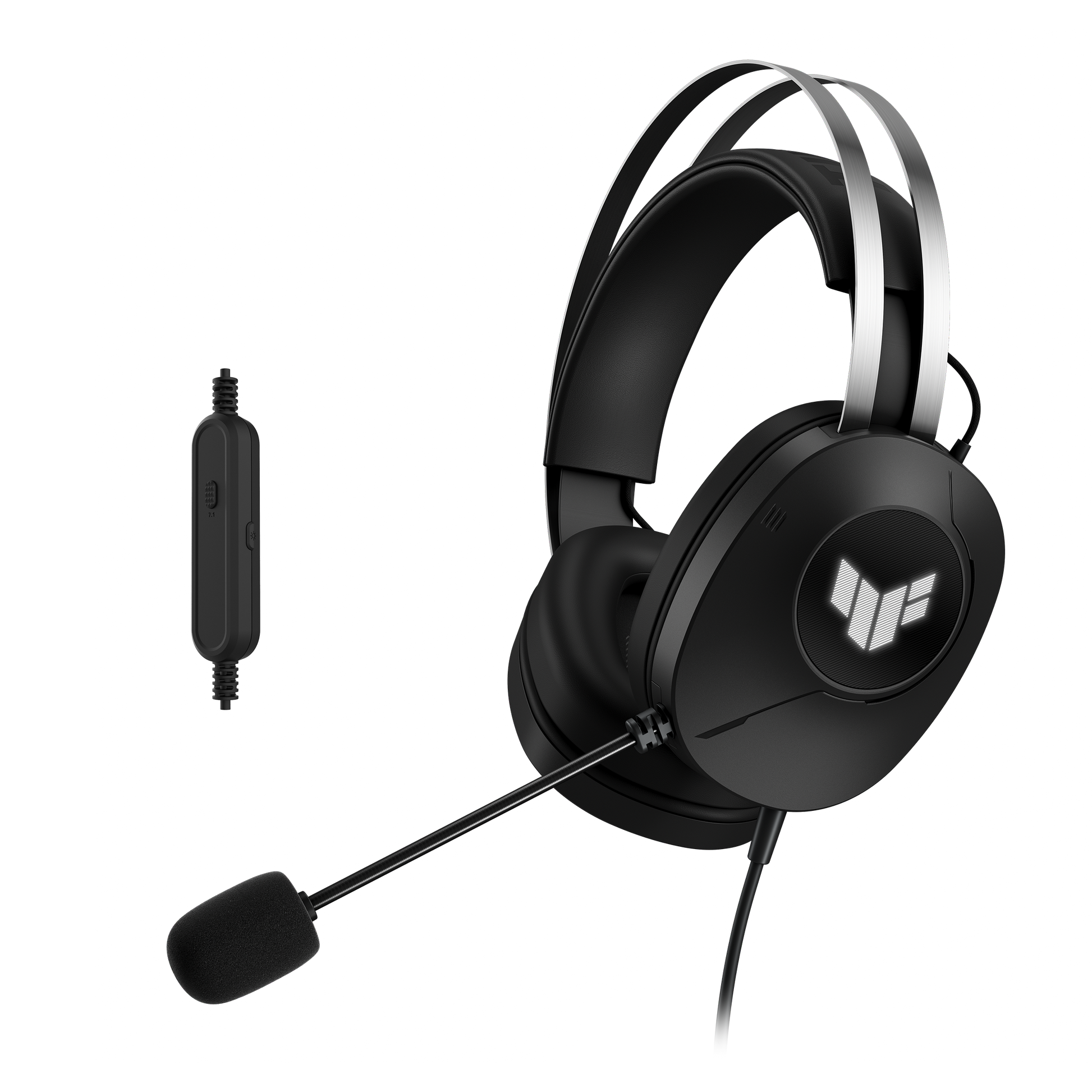ASUS TUF Gaming H1 Gen II Gaming-Headset – Over-Ear, Stereo, Kabelgebunden, USB-A, Schwarz
