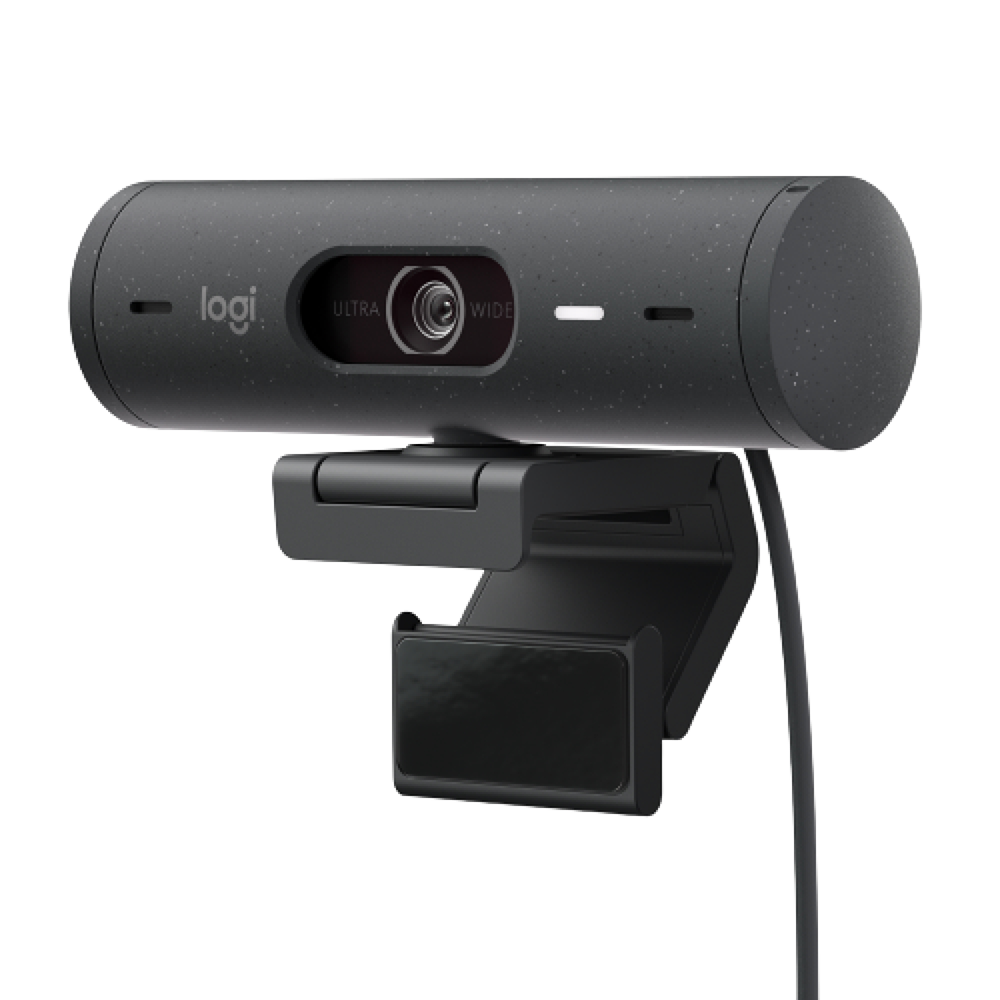 Logitech Brio 500 Webcam – Full HD, 60 fps, USB-C, Autofokus, Abdeckung, 90°