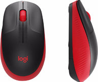 Logitech M190 Full-Size Maus – Kabellos, Rot