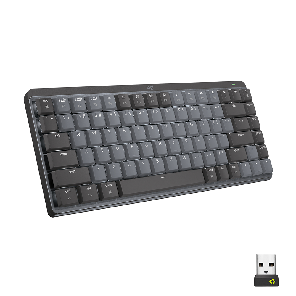 Logitech MX Mech Mini – Tastatur, kabellos (Bluetooth), CH-Layout (DE-CH), mechanisch, beleuchtet, Grau