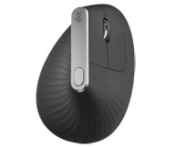 Logitech MX Vertical Ergonomische Maus – kabellos, USB-C, 4 Tasten, vertikal, Unifying-Empfänger, schwarz
