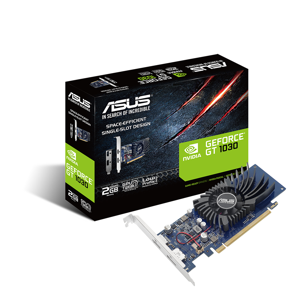 ASUS GT1030-2G-BRK – PCIe Grafikkarte – 1×HDMI, 1×DisplayPort, PCIe 3.0, 2 GB GDDR5
