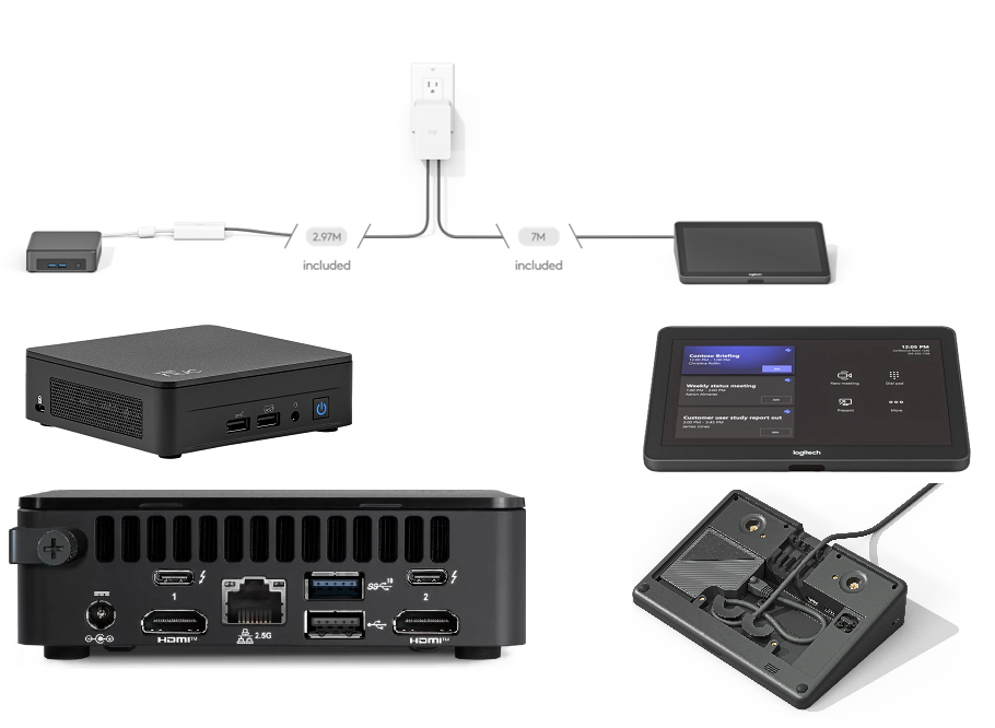 Logitech Tap Base – Adapter für ASUS NUC MTR