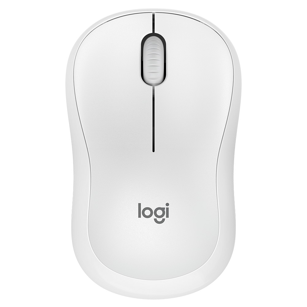 Logitech M240 Silent Maus – kabellos, Bluetooth, Silent-Tasten, Weiss
