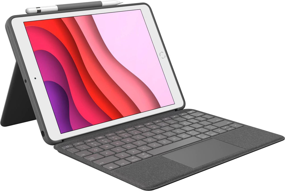 Logitech Combo Touch – Tastatur, CH-Layout (DE-CH), mit Touchpad, Grau – für iPad Pro 11"