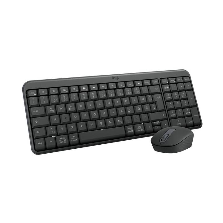 Logitech MK250 – Tastatur – kabellos – QWERTZ (CH) – Graphit