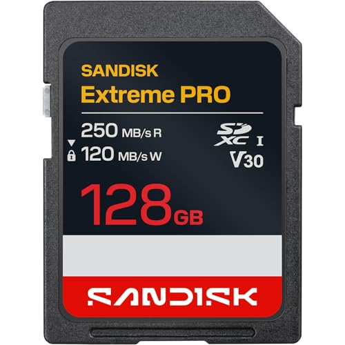 SanDisk Extreme Pro SDXC 128 GB – UHS-I, 250/120 MB/s