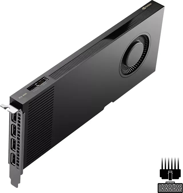 PNY RTX 4000 Ada 20 GB – PCIe Grafikkarte – 4×DisplayPort 1,4a, PCIe x16 4,0, 130 W
