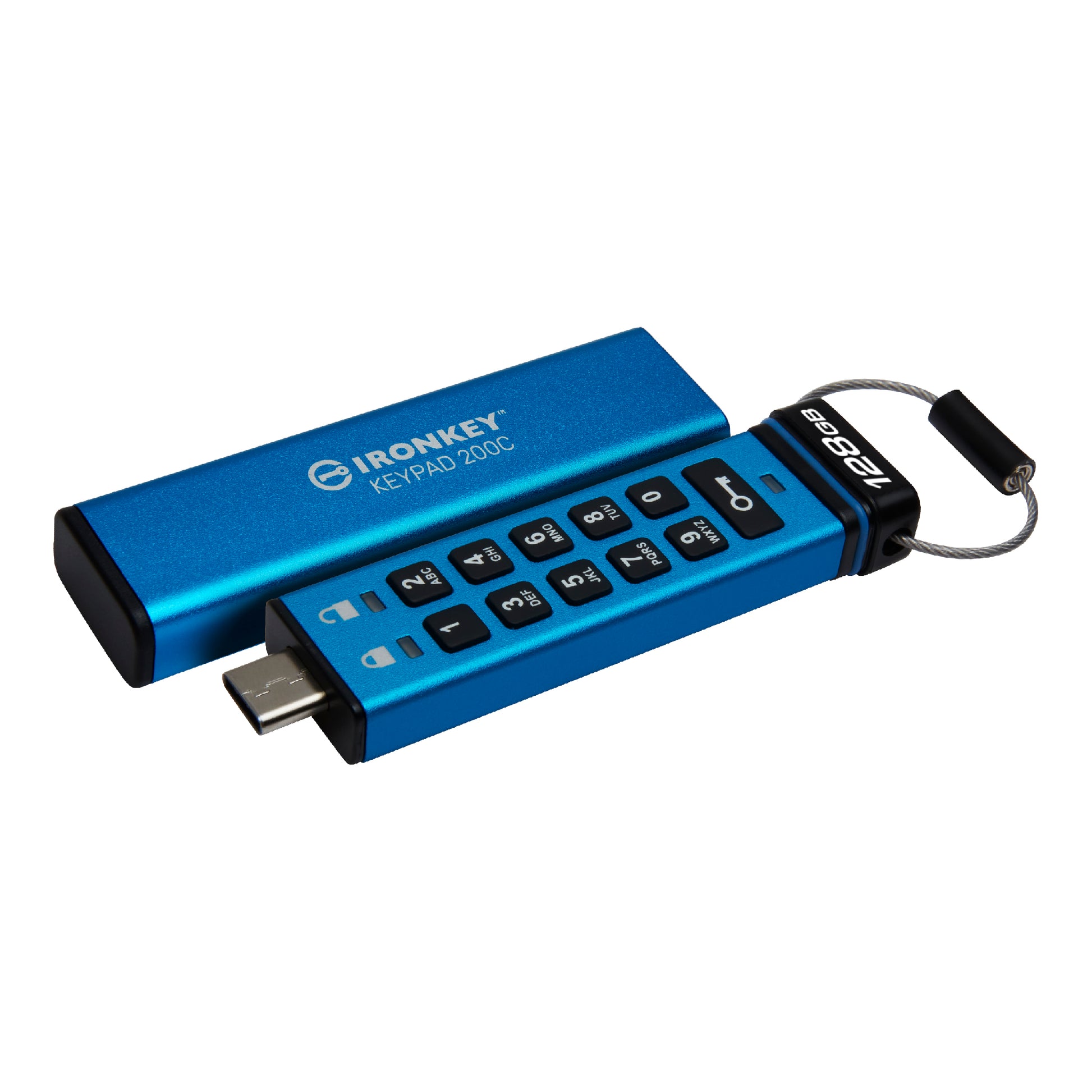 Kingston Technology Kingston IronKey Keypad 200C USB-Stick – 128 GB, USB-C, FIPS 140-3 Level 3 (ausstehend), AES-256