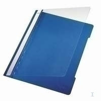 Leitz Schnellhefter für A4, PVC, Blau/Transparent – Transparenter Vorderdeckel – Bis 250 Blatt