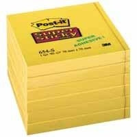 Post-it Super Sticky Haftnotizen – 76×76 mm – gelb, 6×90 Blatt, PEFC