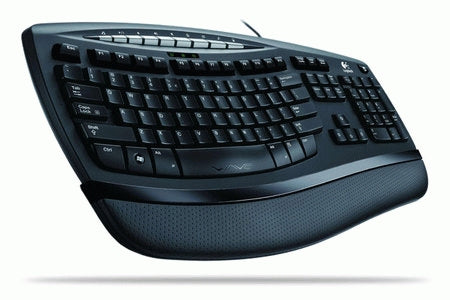 Logitech Comfort Wave 450 – Tastatur – kabelgebunden – QWERTY – Schwarz