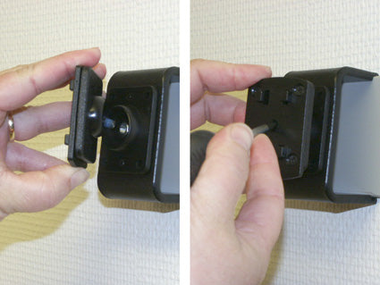 Brodit Montageadapter, neig-/schwenkbar, schwarz