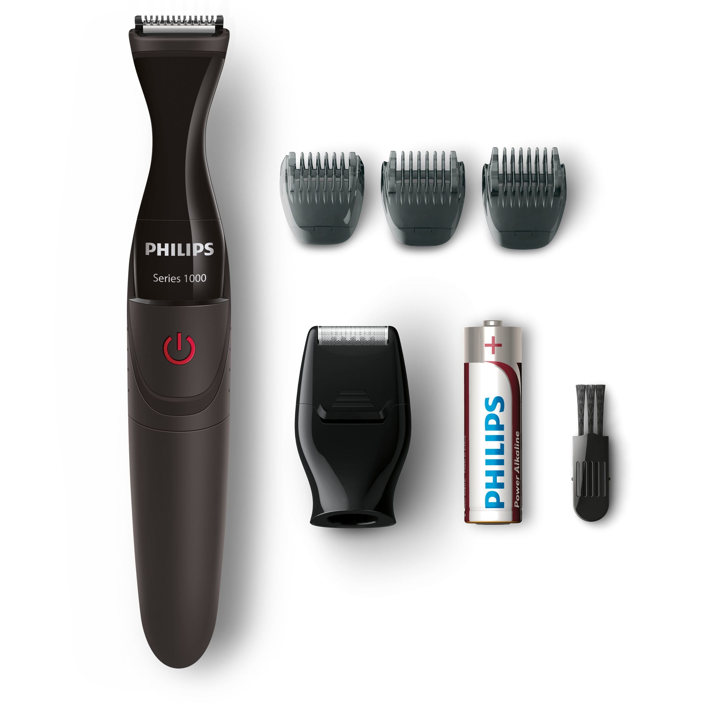Philips Bartstyler Serie 1000 MG1100/16 – 1–5 mm (4 Stufen) – AA, wasserfest – schwarz
