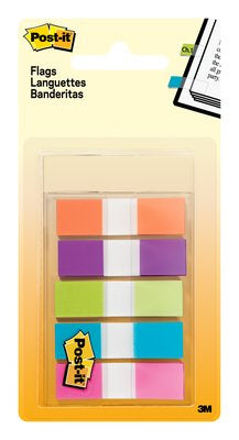 Post-it Markierstreifen/Index – 11,9 × 43,2 mm – sortiert, 100 Stück
