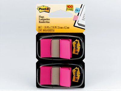 Post-it Indexstreifen – 25,4×43,2 mm – Pink, 2×50 Stück, mit Dispenser