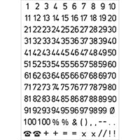 HERMA Vario Buchstaben Aufkleber – Bogen 84 × 120 mm, Höhe 5 mm, Folie, Schwarz – 2 Stk
