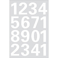 HERMA Vario Buchstaben- und Zahlenaufkleber – 84 × 120 mm, 25 mm Höhe, Weiss, Folie – 32 Stk