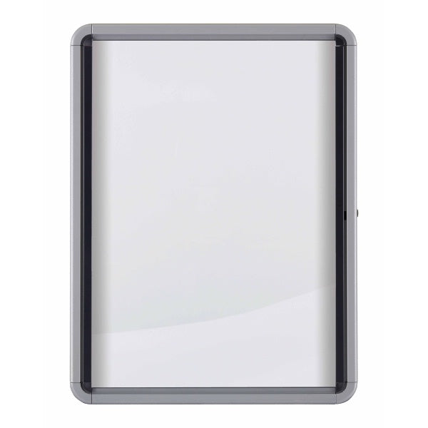 Nobo Schaukasten, 6 × A4 – Aluminium, Sicherheitsglas, abschliessbar, magnethaftend, 70,9 × 66,8 × 4,3 cm