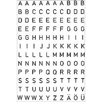 HERMA Buchstaben- und Zahlenaufkleber – 84 × 120 mm, Höhe 5 mm, Schwarz, PVC-Folie – 2 Stk