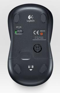 Logitech M310 Silber Maus – kabellos, USB-A (Nano-Empfänger)