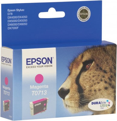 Epson T0713 Magenta Tintenpatrone (Original) – 270 Seiten – für Epson Stylus DX4000