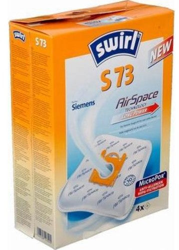 Swirl Staubbeutel S 73 – 4 Stück, für Siemens, Bosch