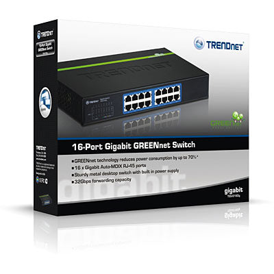TRENDnet TEG-S16DG – Unmanaged Switch – 16× 1G