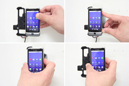 Brodit Auto-Ladegerät – drehbar, mit Zigarettenanzünder – für HTC Desire – Schwarz