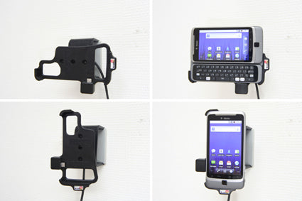 Brodit Auto-Ladegerät – drehbar, mit Zigarettenanzünder – für HTC Desire – Schwarz