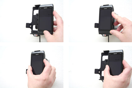 Brodit Auto-Halterung, drehbar, neigbar, mit Zigarettenanzünder-Stecker – für Nokia N8 – Schwarz, Kunststoff