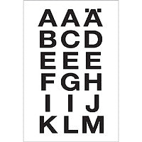 HERMA Buchstaben-Sticker (Bogen) – rechteckig 20 × 20 mm, permanent, schwarz, Folie