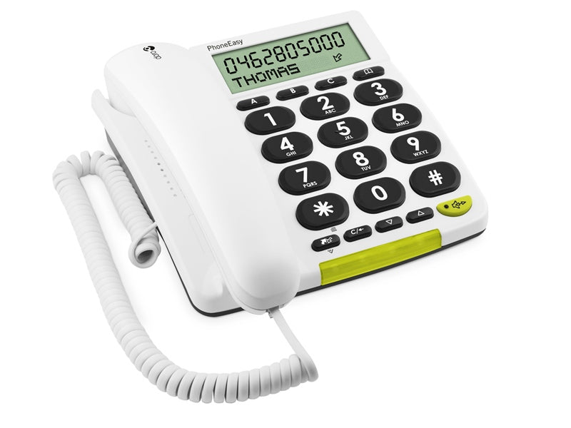 Doro PhoneEasy 312cs – Analoges Telefon, kabelgebundenes Mobilteil, Freisprecheinrichtung