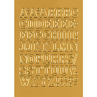 HERMA Schmucketiketten – Motiv Buchstaben A–Z – Folie, Gold, permanent haftend, 12 mm, 84×120 mm