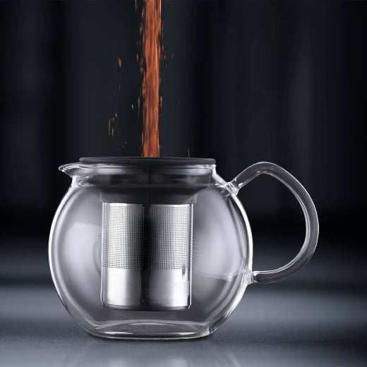 Bodum French Press 1,5 l, Glas (Borosilikat)/Kunststoff, Schwarz