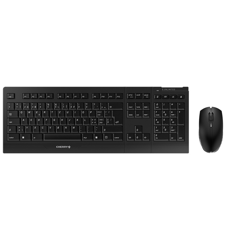 CHERRY B.UNLIMITED 3.0 – Tastatur, kabellos (2,4 GHz), CH-Layout (DE-CH), mechanisch, schwarz