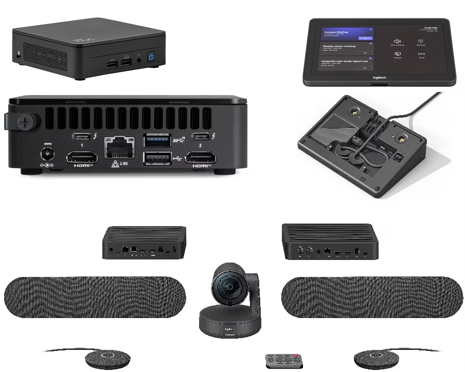 Logitech Tap Large Room, Asus NUC MTR, Rally Plus – Konferenzraum-System