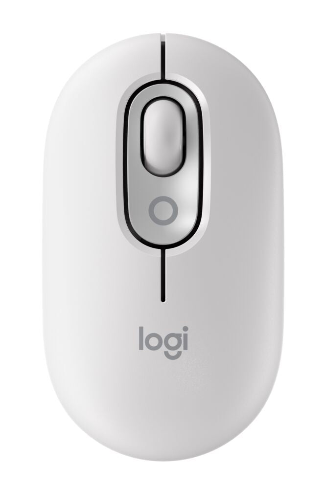 Logitech POP Maus mit Emoji Maus, off-white