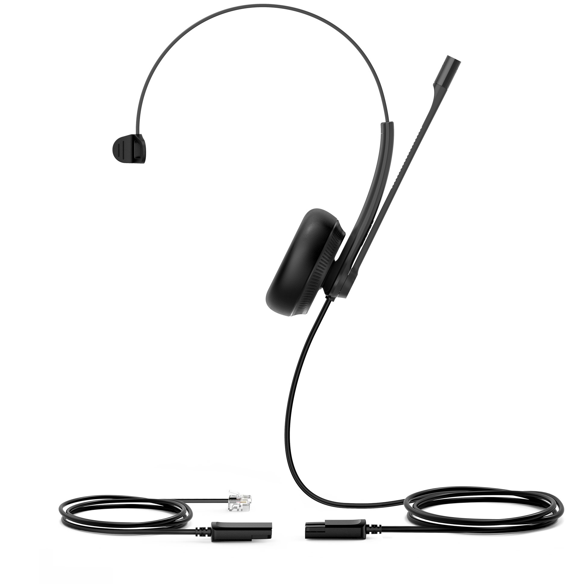 Yealink YHS34 Mono UC – Mono Headset, On-Ear – RJ9/QD, Noise-Cancelling Mikrofon – Schwarz, Teams-kompatibel