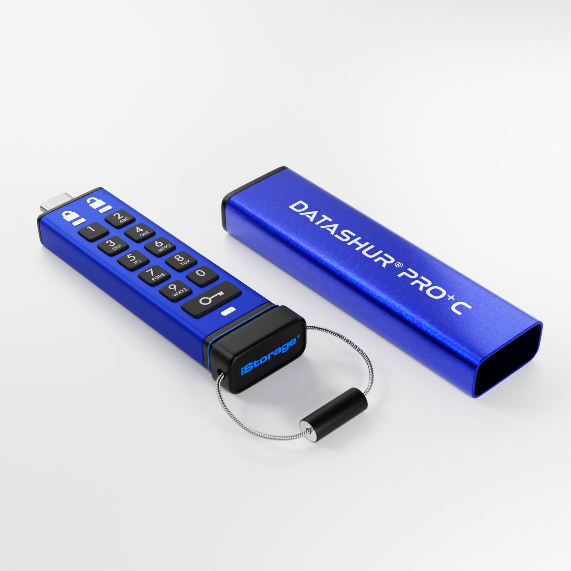 iStorage datAshur Pro+C – 32 GB USB-C, 310/246 MB/s, HW-verschlüsselt, IP68, FIPS 140-3 L3