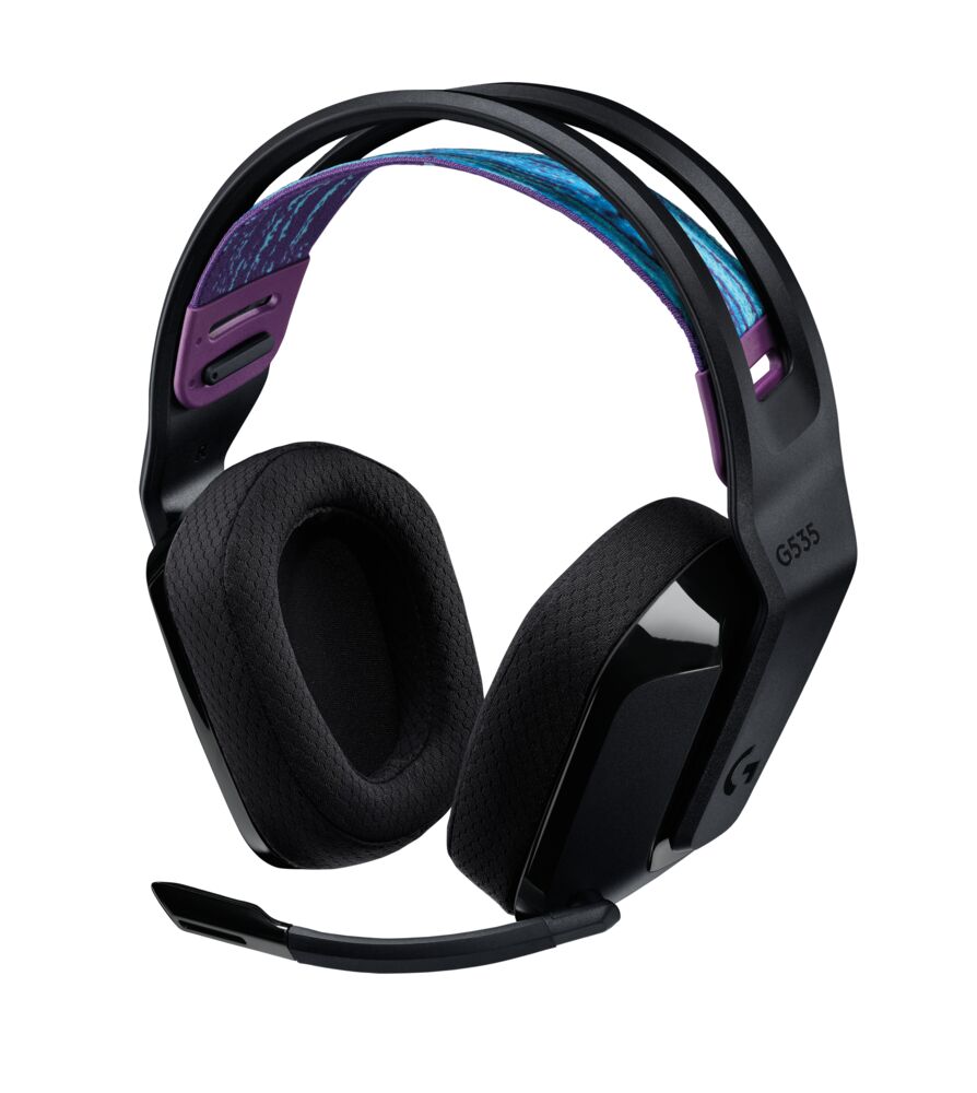 Logitech G G535 LIGHTSPEED Gaming-Headset – Over-Ear, Stereo, mit USB-A-Dongle, Schwarz/Blau