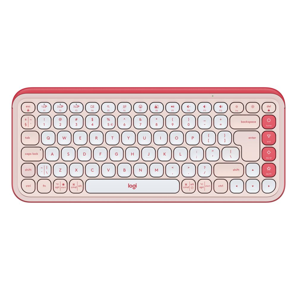 Logitech POP ICON KEYS – Tastatur, US-Layout (EN), Rosa