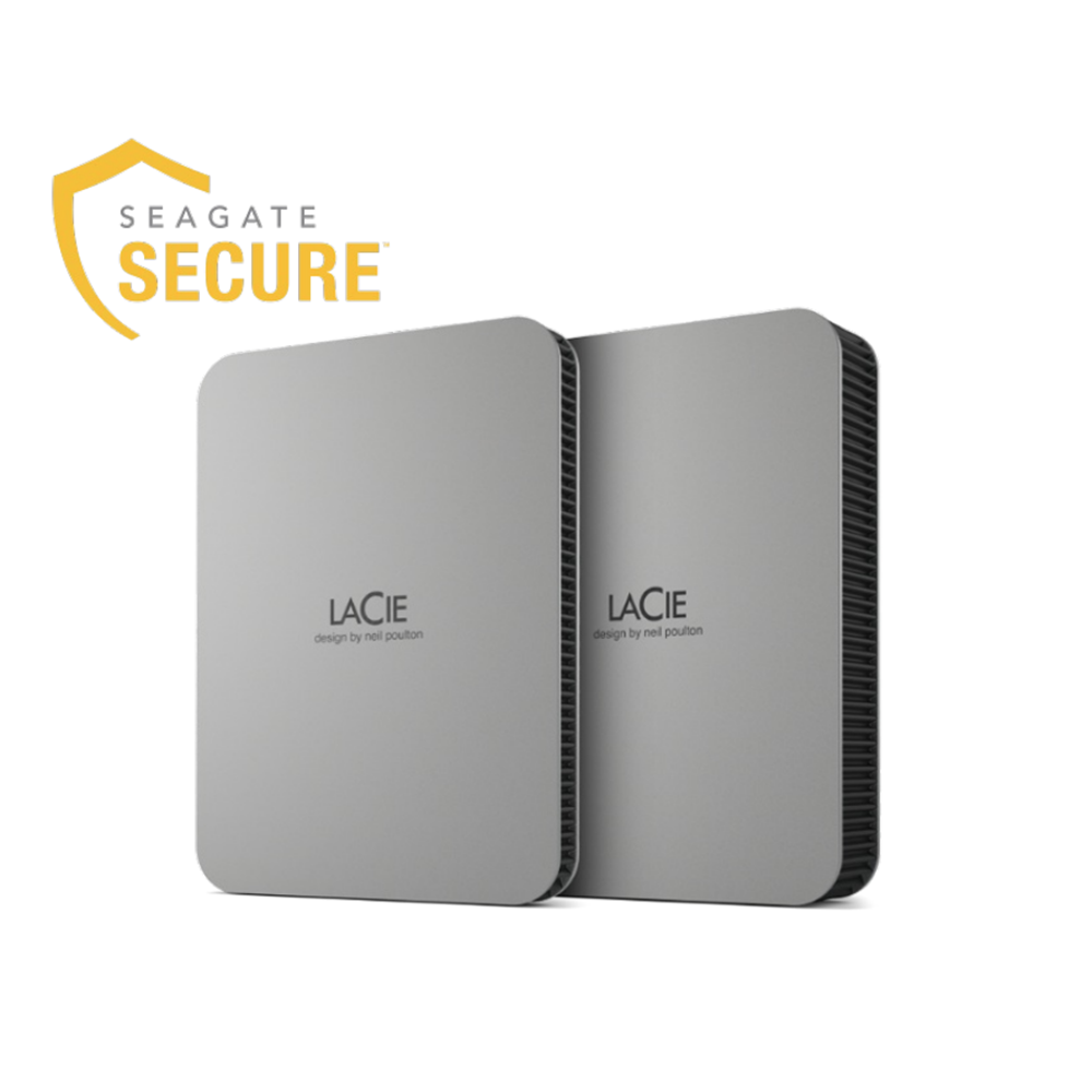 LaCie Mobile Drive Secure Speichergerät – 2 TB, USB 3.1 Typ-C, 2,5" Space Grey