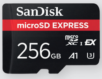 SanDisk microSD-Karte 256 GB – SD Express (PCIe/NVMe), 880 MB/s lesen, 650 MB/s schreiben