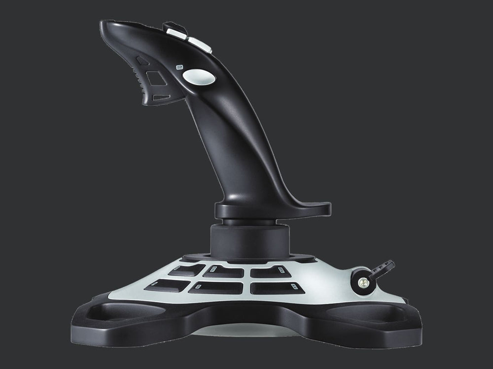 Logitech G Extreme 3D Pro – Joystick – USB (kabelgebunden), Schwarz/Weiss, für PC