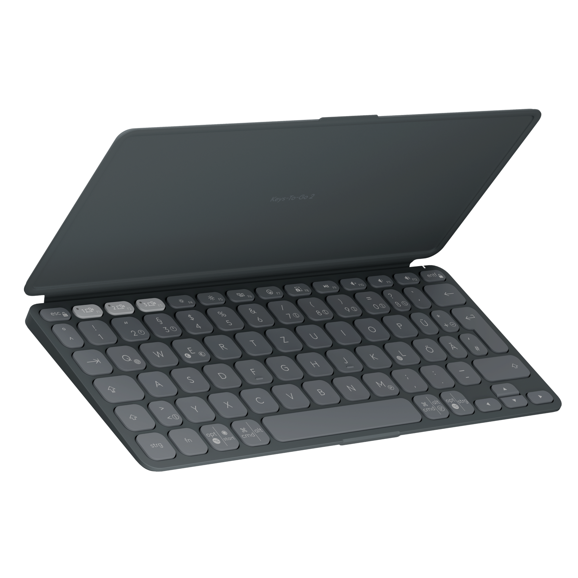 Logitech Keys-To-Go 2 – Tastatur, kabellos (Bluetooth), CH-Layout (DE-CH), Grau