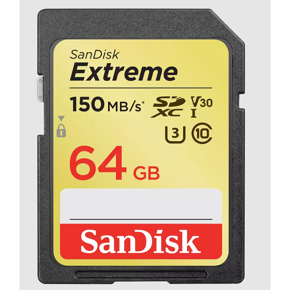 SanDisk Extreme Speichergerät – 64 GB, UHS-I, 170 MB/s Lesen / 80 MB/s Schreiben; Klasse 10 U3